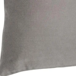 Taie d'oreiller pur coton Gris tourterelle (40 x 60 cm)