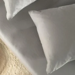 Taie d'oreiller pur coton Gris tourterelle (40 x 60 cm)