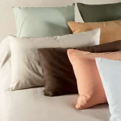 Taie d'oreiller Satin Brun (50 x 70 cm)