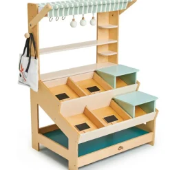 Étal de marché en bois