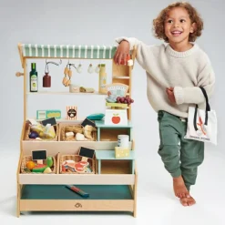 Étal de marché en bois