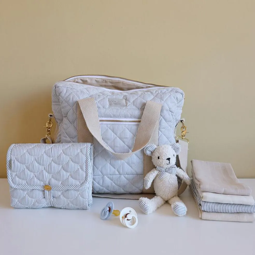 Tapis à langer nomade Classic Stripes Blue