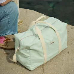 Tapis à langer Sorbet menthe en coton irisé