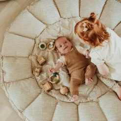 Tapis de jeu 3 en 1 Organic Coco Stripes Blue