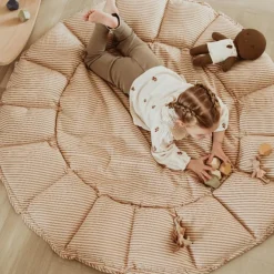 Tapis de jeu 3 en 1 Organic Coco Stripes Brown