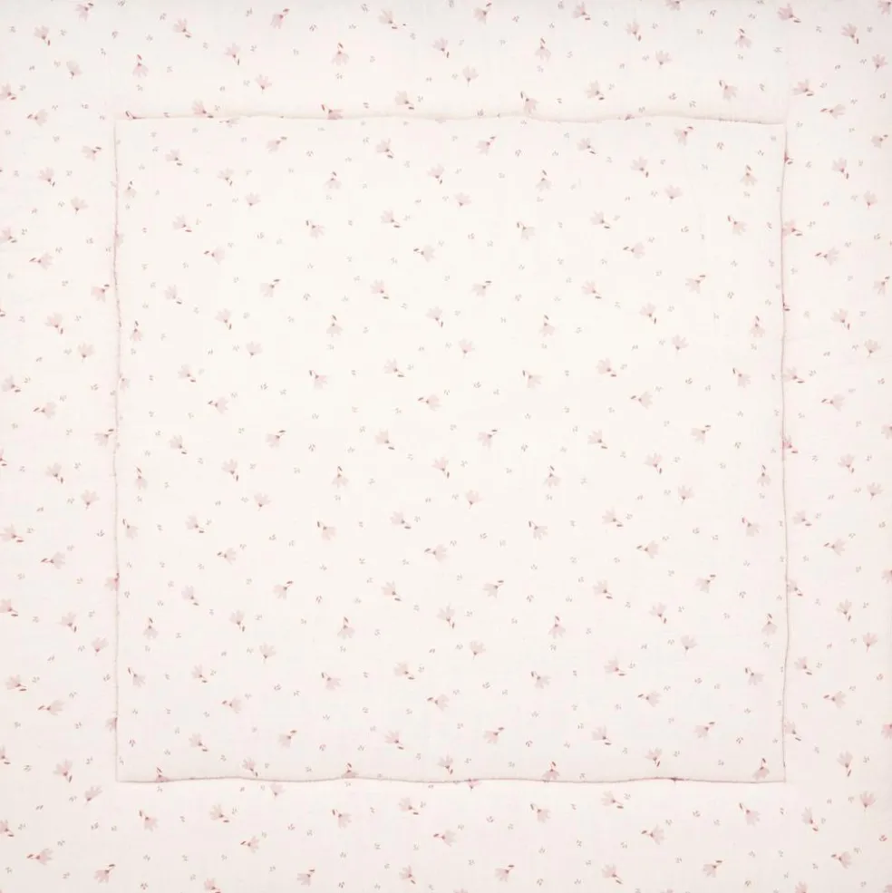 Tapis de jeu réversible Lovely blossom (100 x 100 cm)