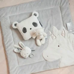 Tapis de jeu Tapidou Ma jolie licorne argent (100 x 100 cm)