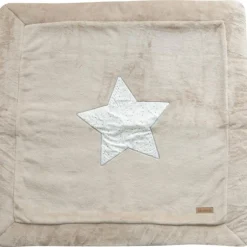 Tapis de jeu étoile gris galet (100 x 100 cm)