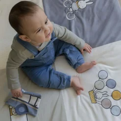 Tapis de parc Miffy fluffy bleu (80 x 100 cm)