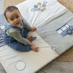 Tapis de parc Miffy fluffy bleu (80 x 100 cm)