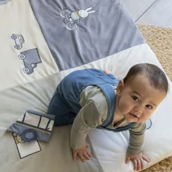 Tapis de parc Miffy fluffy bleu (80 x 100 cm)