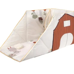 Tapis d´éveil 2 en 1 en coton bio Tiny Farmer (120 x 120 cm)