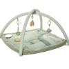 Tapis d'éveil ouatiné soft boa avec arche de jeux vert