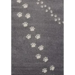Tapis Empreintes gris foncé (80 x 150 cm)