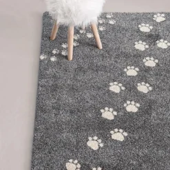 Tapis Empreintes gris foncé (80 x 150 cm)