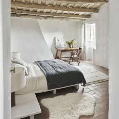 Tapis en laine Woolly Sheep blanc (110 x 75 cm)