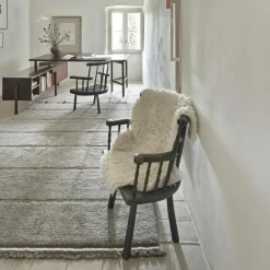 Tapis en laine Woolly Sheep blanc (110 x 75 cm)