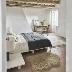 Tapis en laine Woolly Sheep beige (110 x 75 cm)