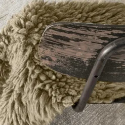 Tapis en laine Woolly Sheep beige (110 x 75 cm)