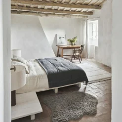 Tapis en laine Woolly Sheep gris (110 x 75 cm)