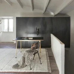 Tapis en laine Woolly Sheep gris (110 x 75 cm)