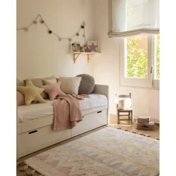 Tapis lavable azteca naturel vintage nude (120 x 160 cm)