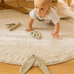 Tapis lavable bamboo leaf (120 x 120 cm)