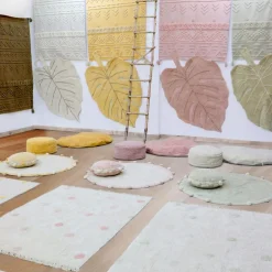 Tapis lavable Bubbly natural miel (120 cm)