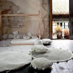 Tapis lavable Bubbly olive (120 cm)