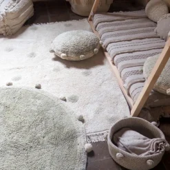 Tapis lavable Bubbly olive (120 cm)