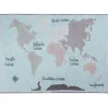 Tapis lavable carte du monde (140 x 200 cm)