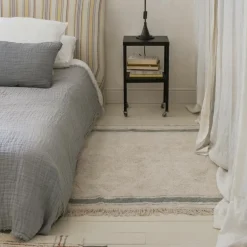 Tapis lavable Gastronome bleu vintage (90 x 130 cm)