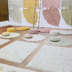 Tapis lavable Hippy Dots natural miel (120 x 160 cm)