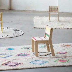 Tapis lavable Kaarol sur fond écru (140 x 200 cm)