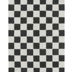 Tapis lavable Kitchen Tiles gris foncé (120 x 160 cm)