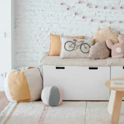 Tapis lavable Lanes vintage nude (90 x 130 cm)