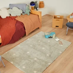 Tapis lavable Mini Dot Blue Sage (100 x 150 cm)