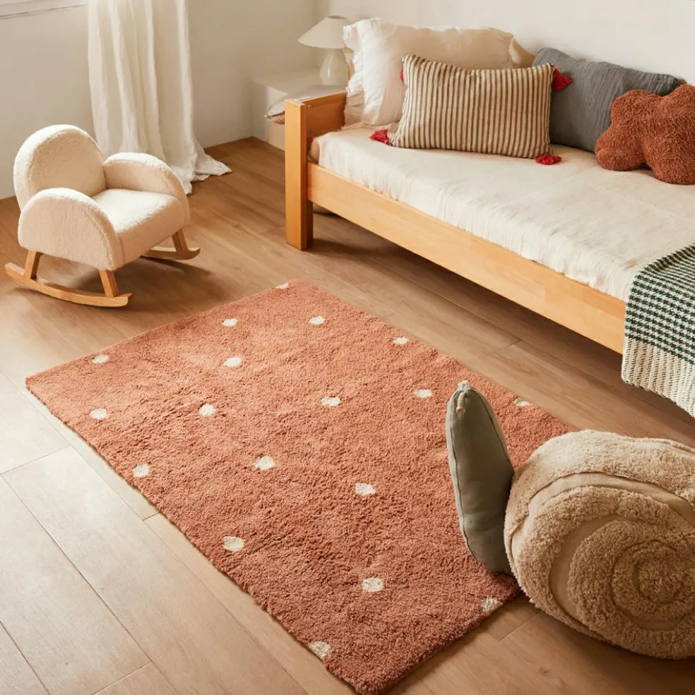 Tapis lavable Mini Dot Chestnut (100 x 150 cm)