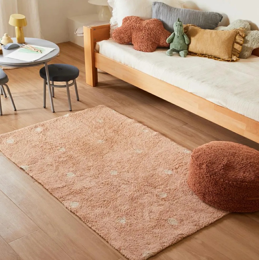 Tapis lavable Mini Dot Rose (100 x 150 cm)