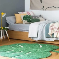 Tapis lavable Monstera Leaf vert (120 x 160 cm)