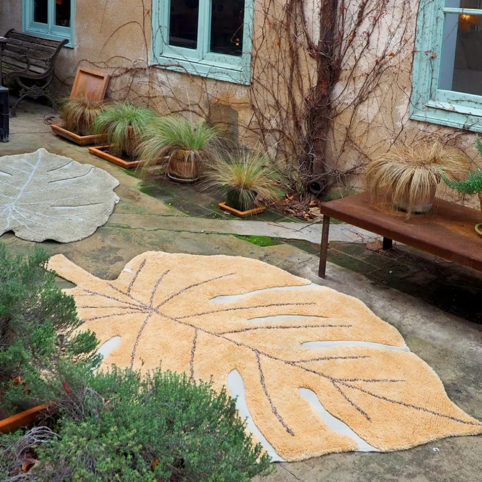 Tapis lavable Monstera miel (120 x 180 cm)