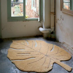Tapis lavable Monstera miel (120 x 180 cm)