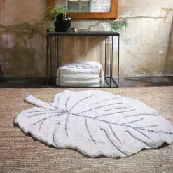 Tapis lavable Monstera natural (120 x 180 cm)