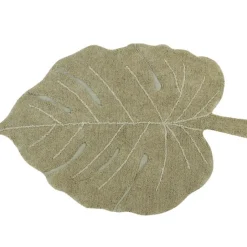 Tapis lavable Monstera olive (120 x 180 cm)