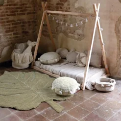 Tapis lavable Monstera olive (120 x 180 cm)