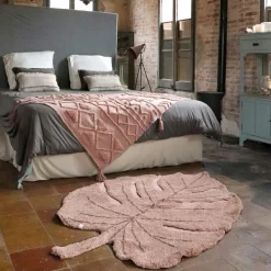 Tapis lavable Monstera Vintage Nude (180 x 120 cm)