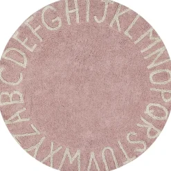 Tapis lavable rond ABC vintage nude (150 cm)