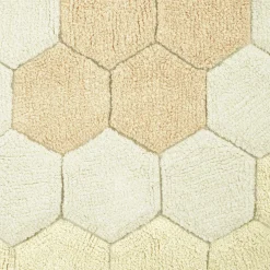 Tapis lavable rond Honeycomb Golden (140 cm)
