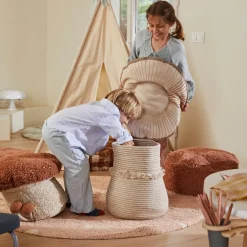 Tapis lavable Round Dot Rose (140 cm)