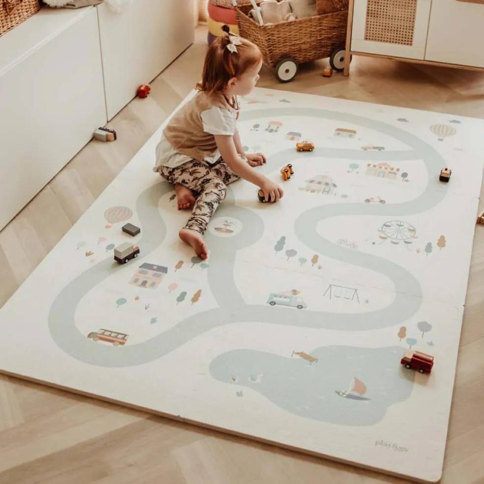Tapis puzzle 3 en 1 Tiloo Village (120 x 180 cm)